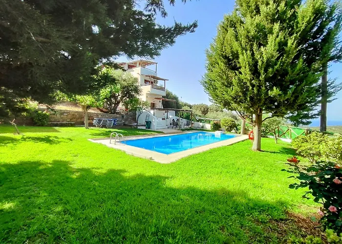 Almond Tree Villa Private Pool, Sea Views & Birds In A Relaxing Authentic Cretan Escape